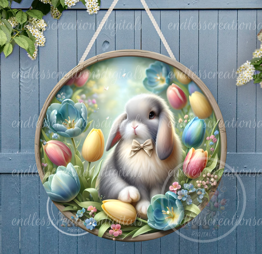 FLORAL TULIP BUNNY