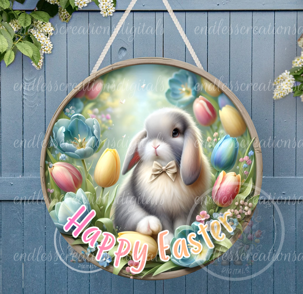 FLORAL TULIP BUNNY