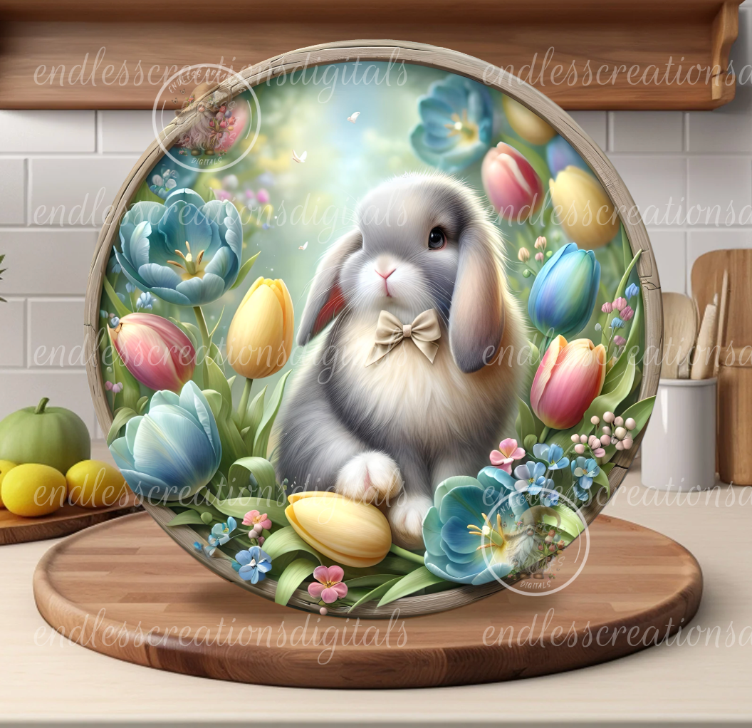 FLORAL TULIP BUNNY