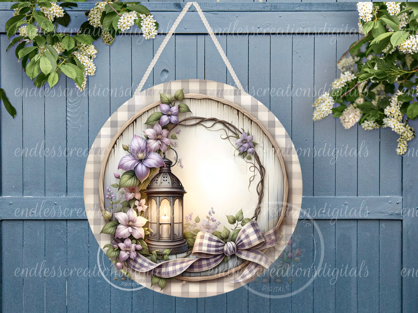 CLEMATIS FLORAL LANTERN