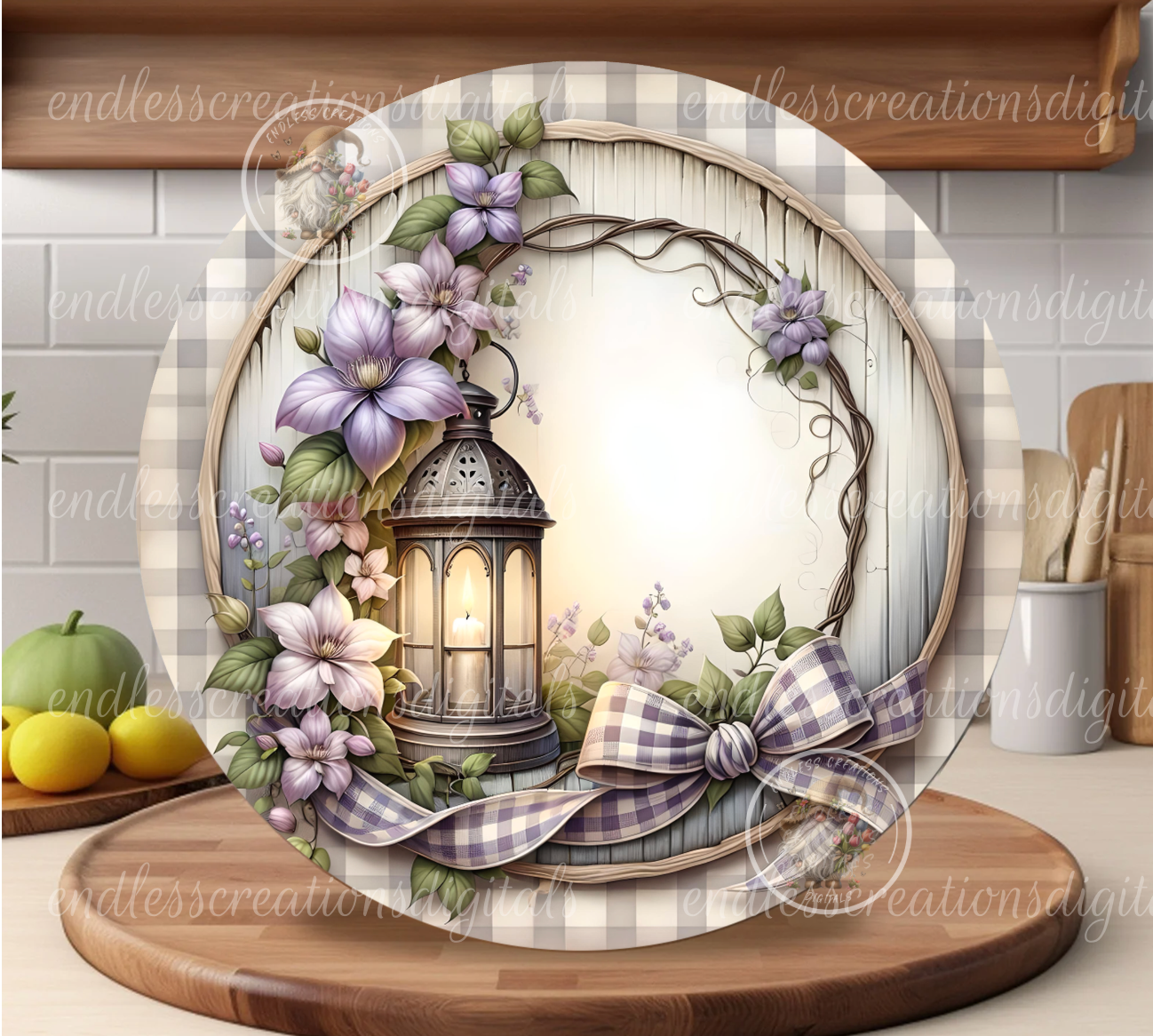 CLEMATIS FLORAL LANTERN