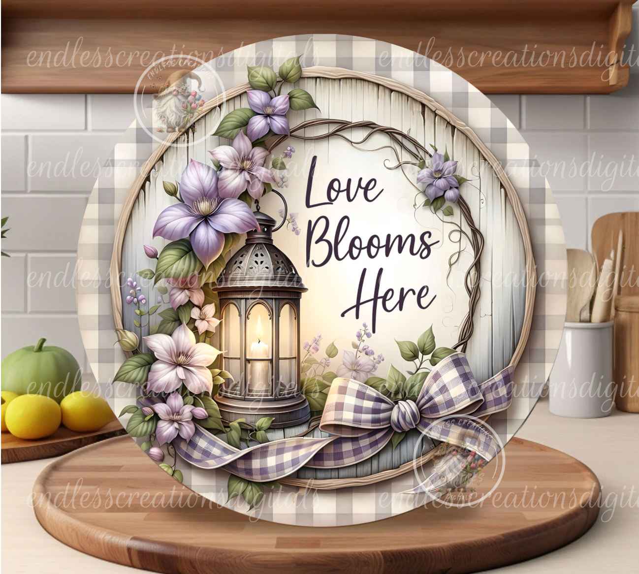 CLEMATIS FLORAL LANTERN