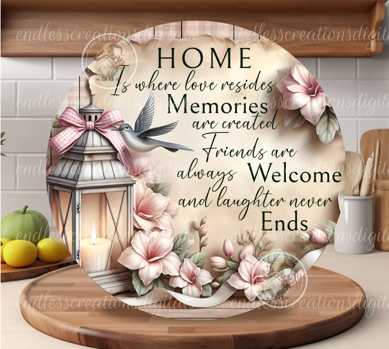GARDENIA FLORAL LANTERN