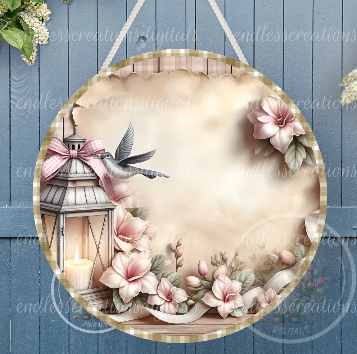 GARDENIA FLORAL LANTERN