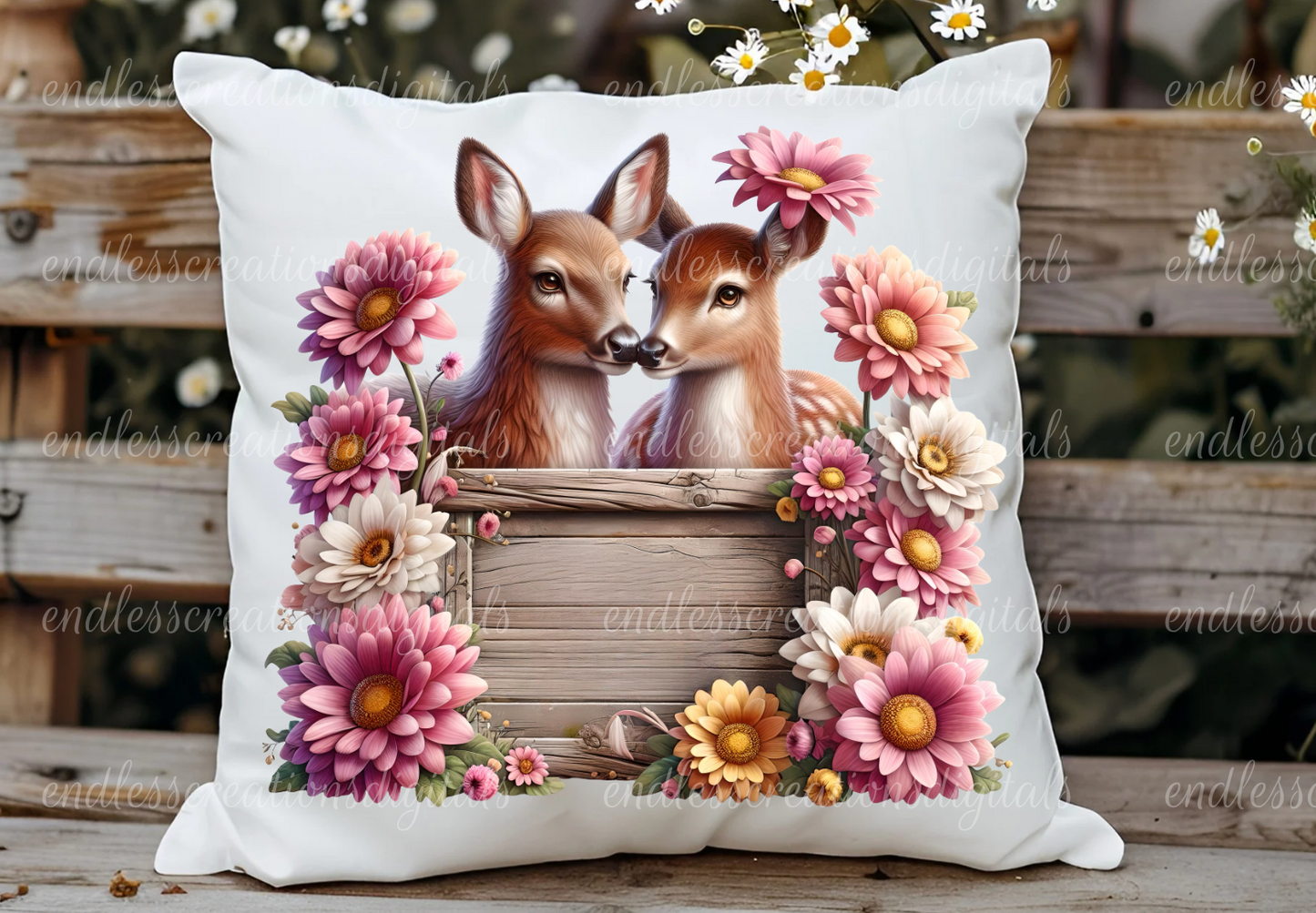 HOME SWEET HOME FLORAL DEER