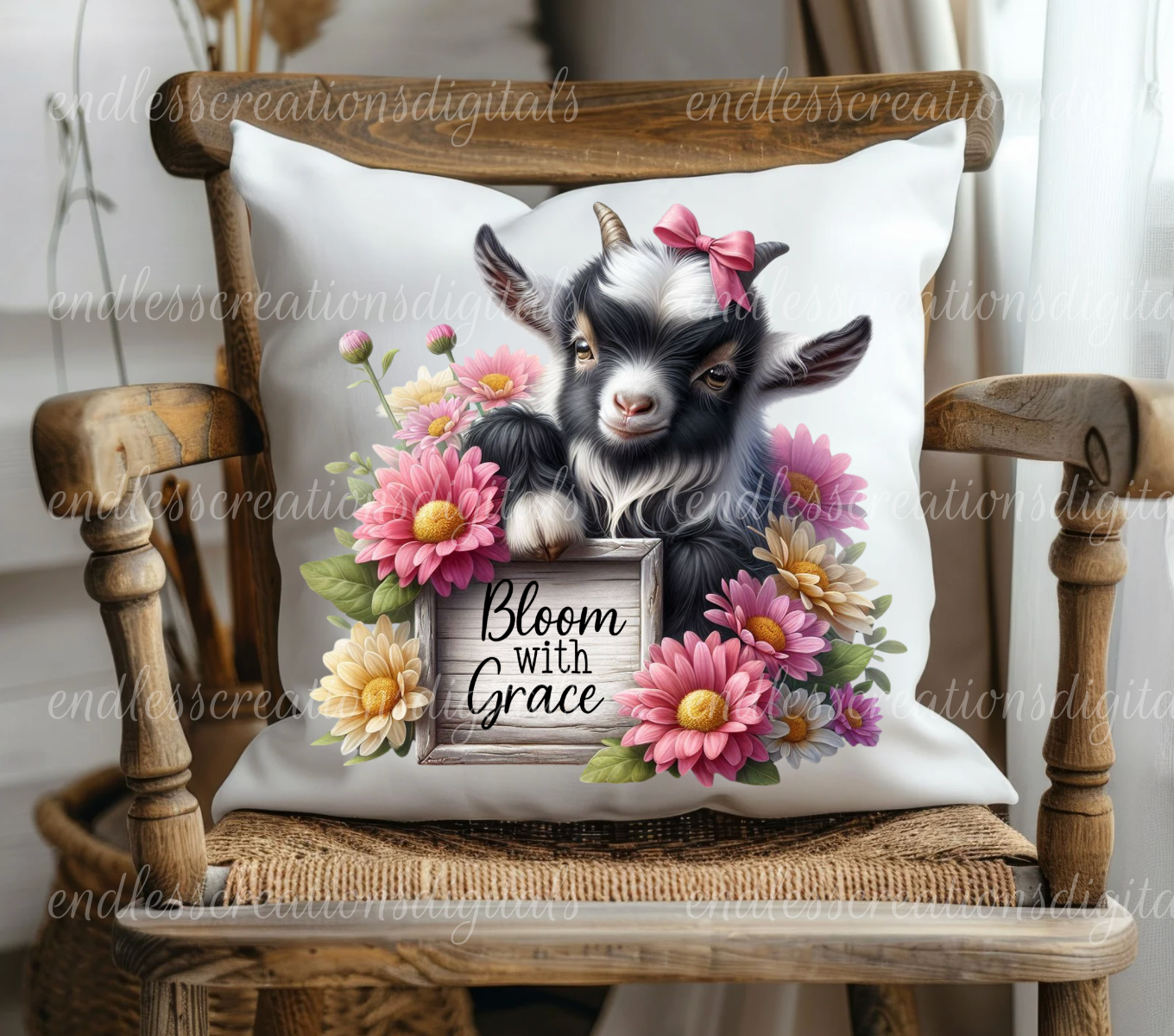 BLOOM WITH GRACE FLORAL BABY GOAT