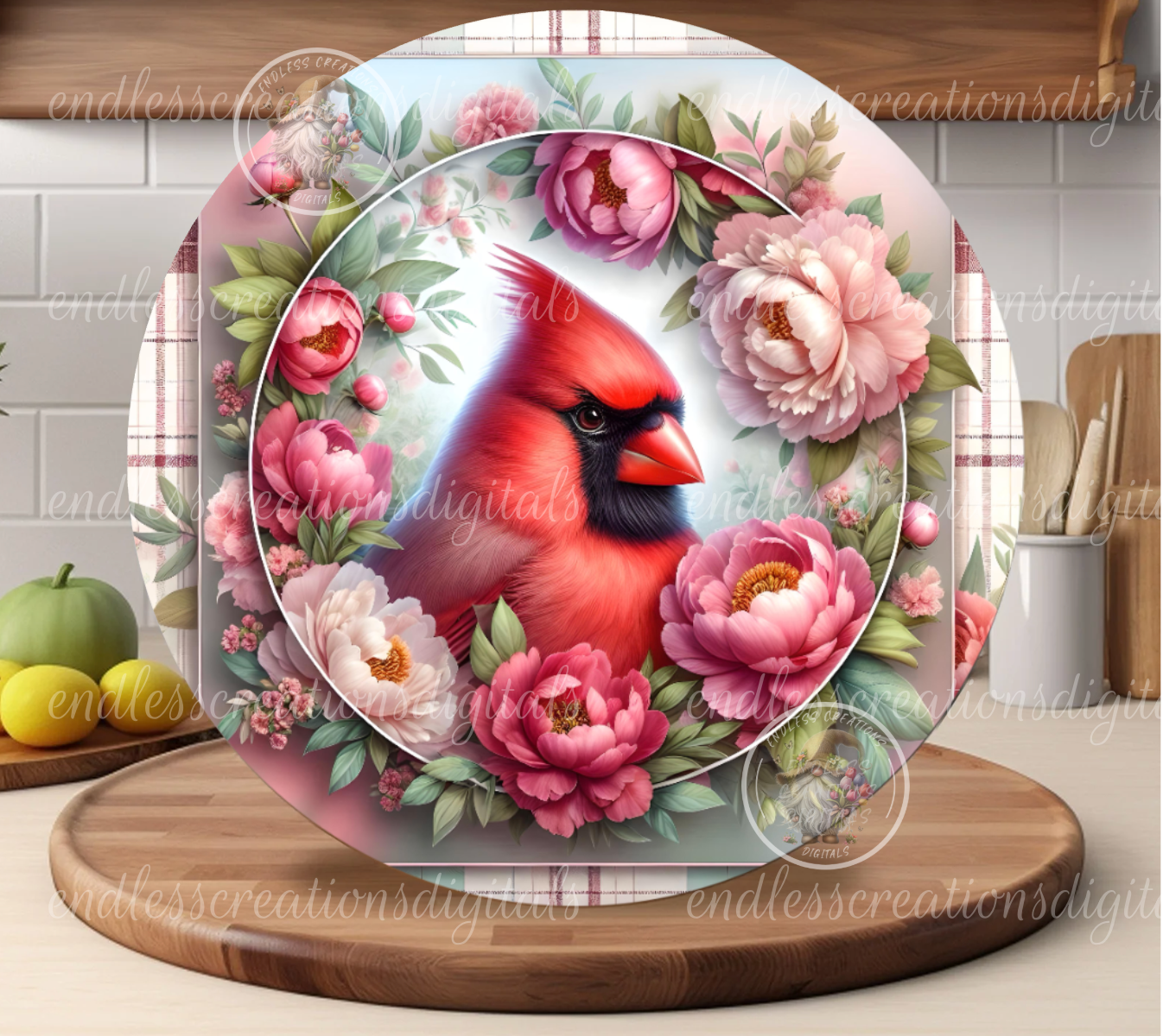 PEONY FLORAL CARDINAL