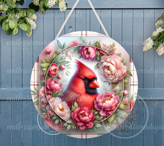 PEONY FLORAL CARDINAL