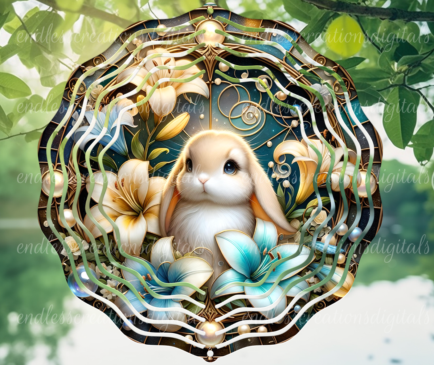 STAINED GLASS LOOK EASTER FLORAL
