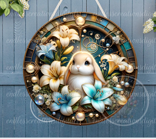 STAINED GLASS LOOK EASTER FLORAL