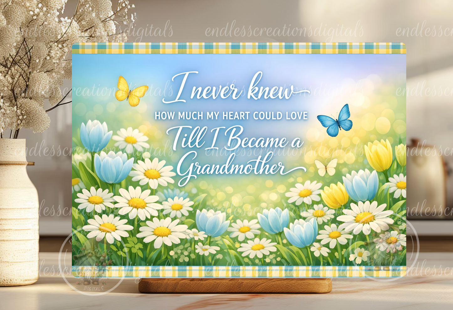 NEW GRANDMOTHER FLORAL BLUE