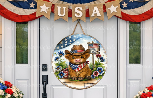 CUTE HIGHLAND AMERICA 250 BIRTHDAY