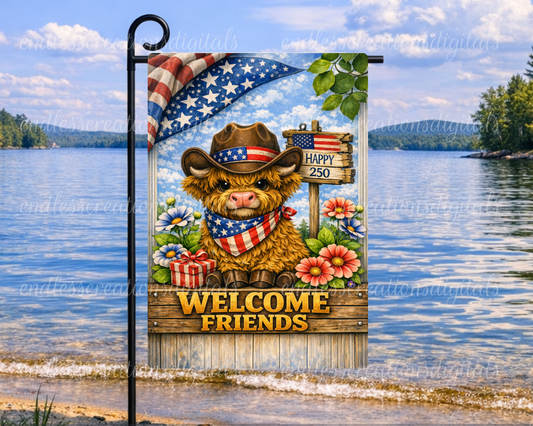 AMERICA HAPPY 250 HIGHLAND COW