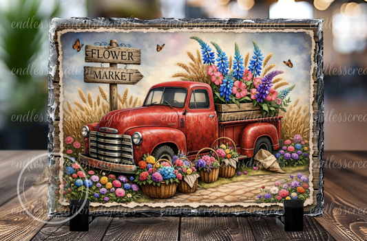 FLORAL RED TRUCK