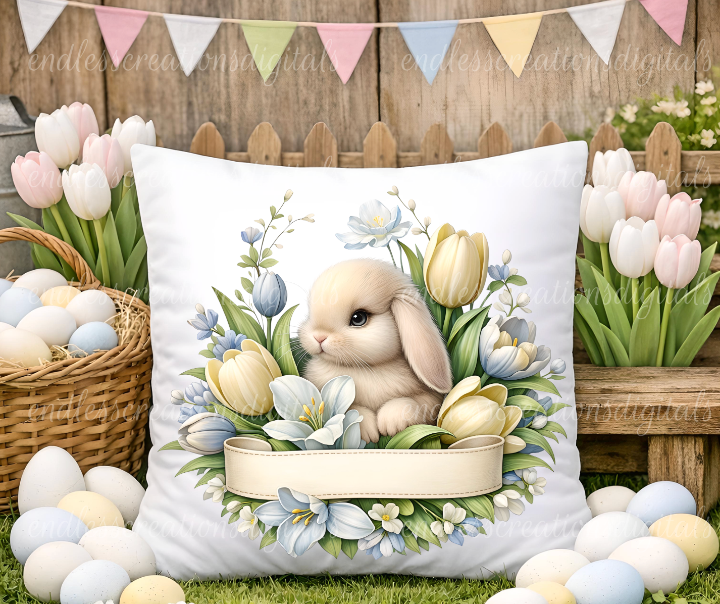 HAPPY EASTER TULIP BUNNY