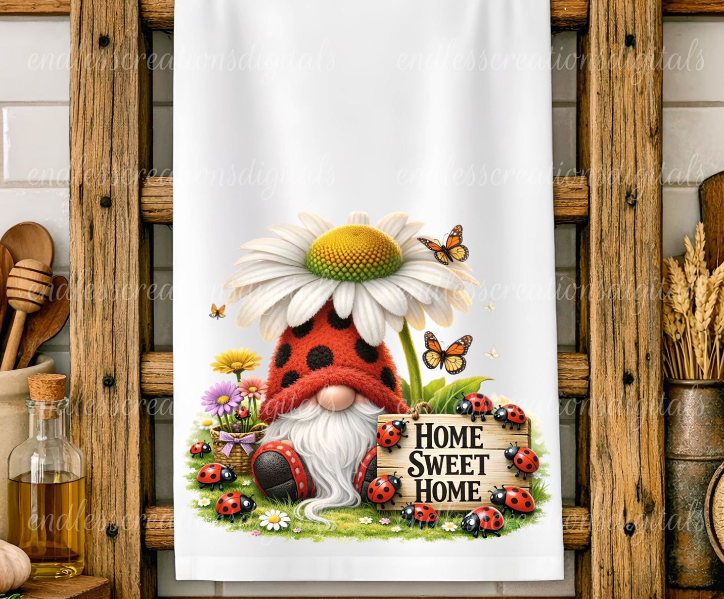 HOME SWEET HOME LADY BUG GNOME