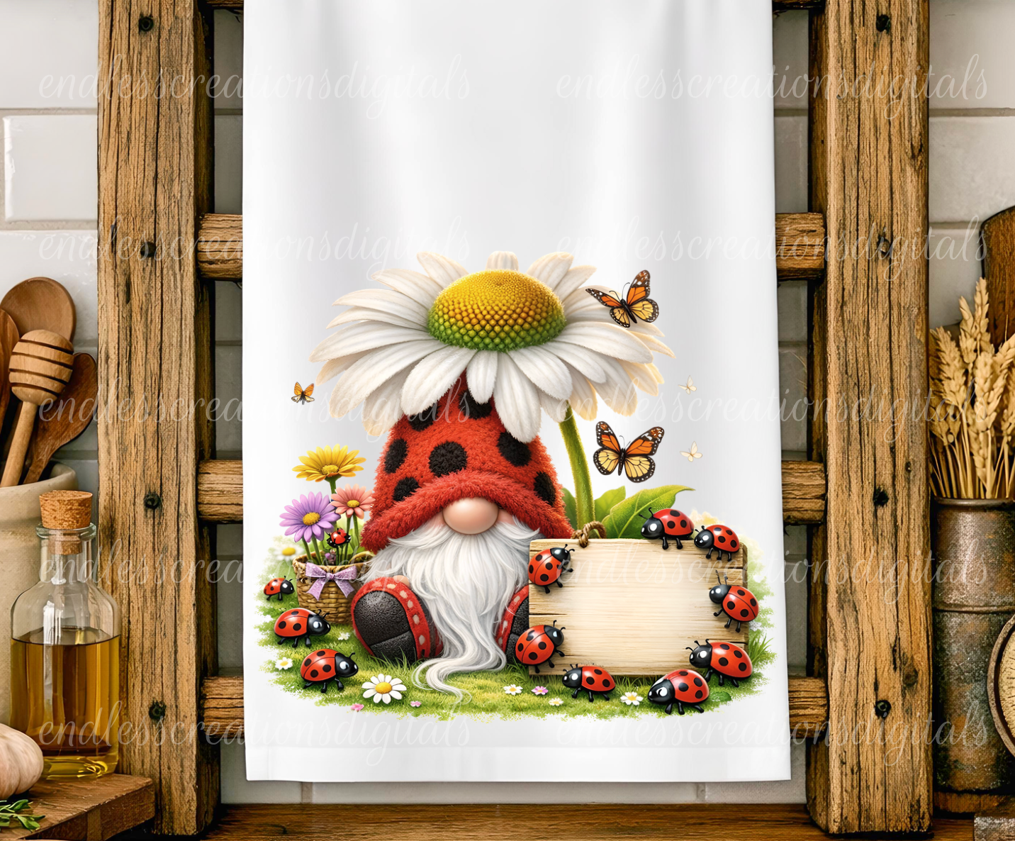HOME SWEET HOME LADY BUG GNOME