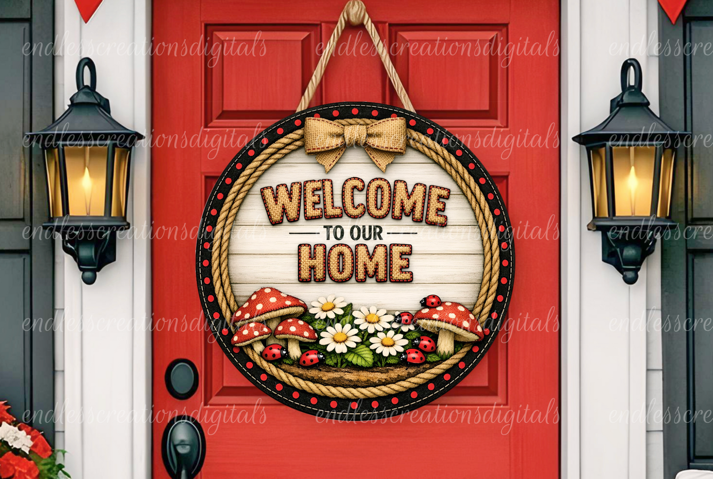 WELCOME LADY BUG ROUND