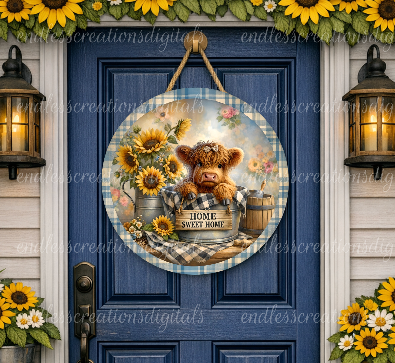 HOME SWEET HOME SUNFLOWER HIGHLAND
