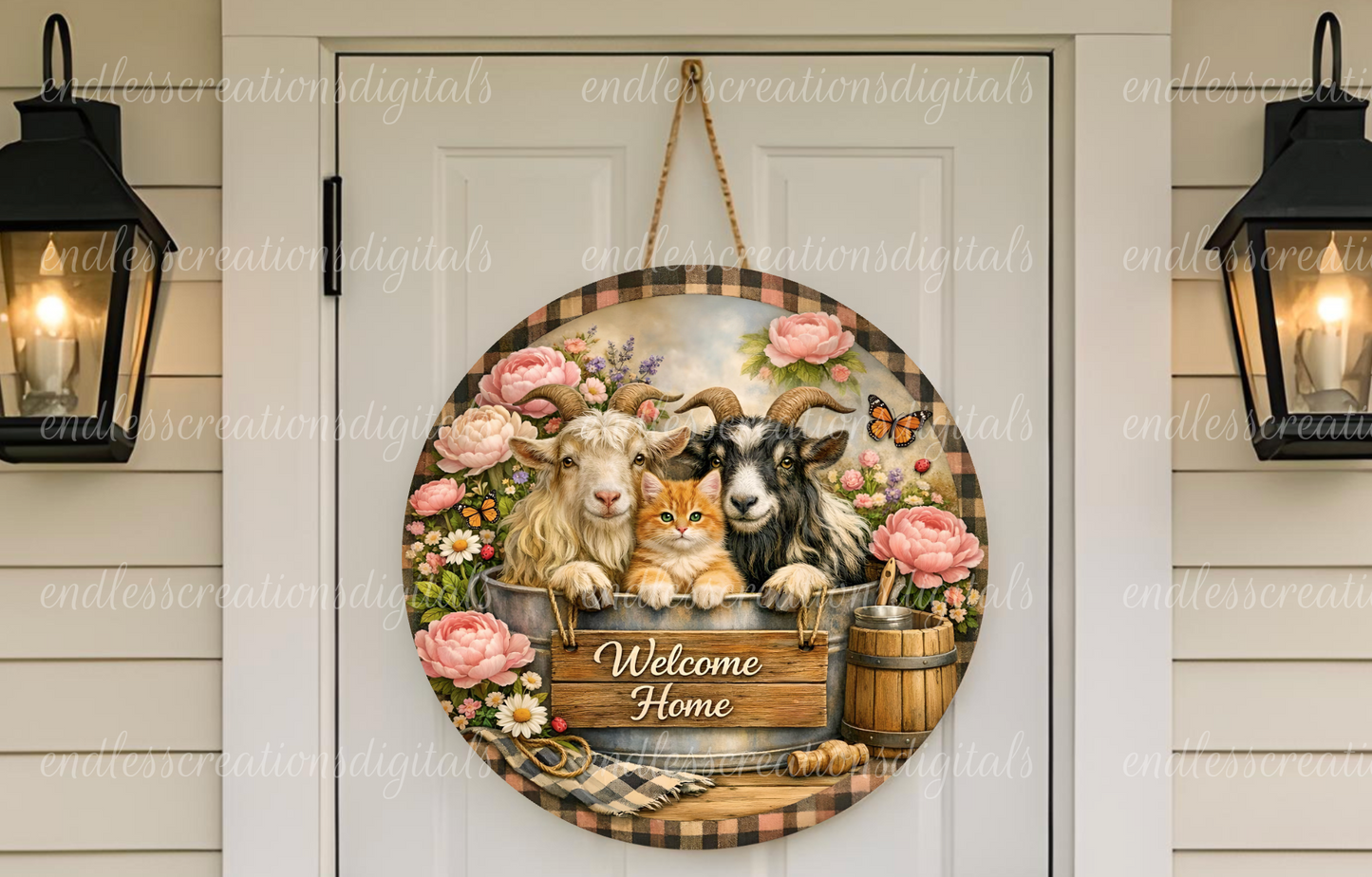 WELCOME HOME FLORAL ROUND