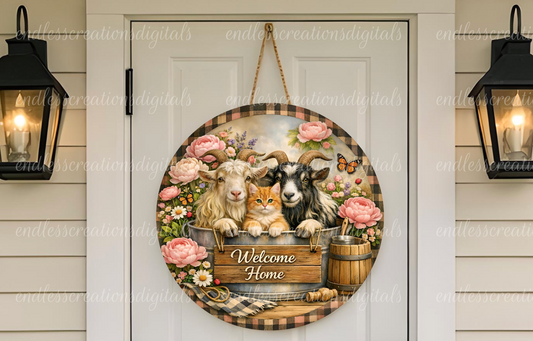 WELCOME HOME FLORAL ROUND
