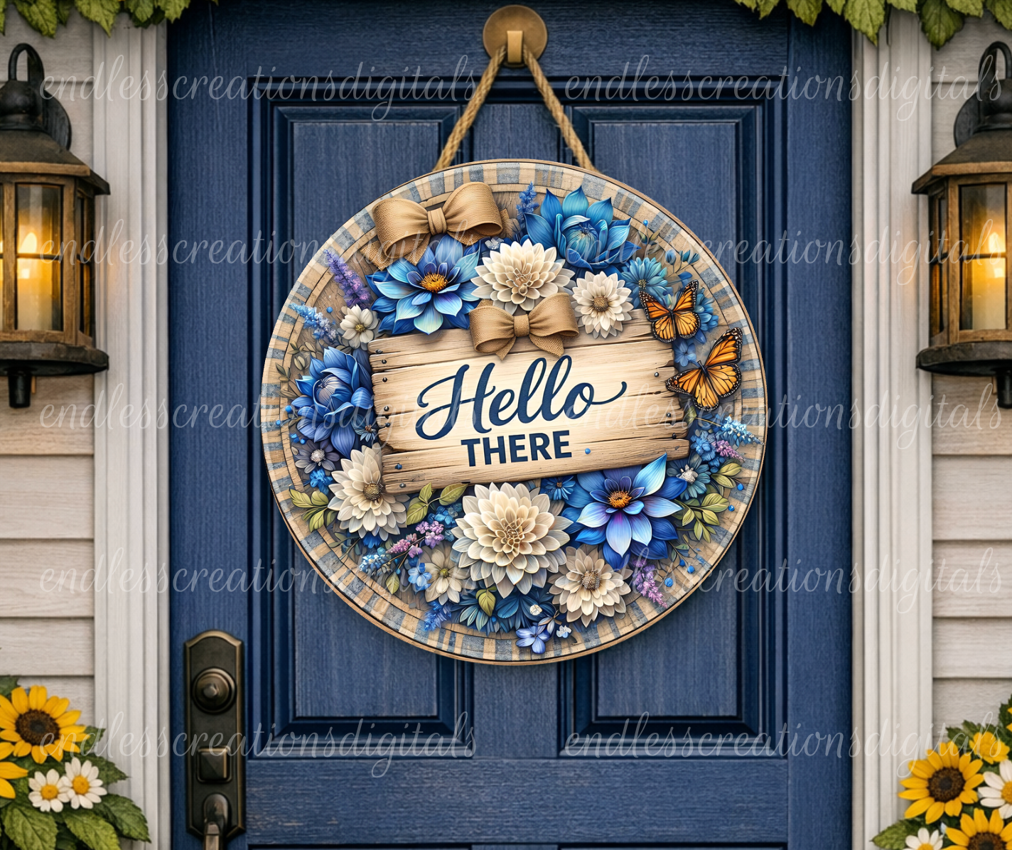 HELLO THERE FLORAL ROUND