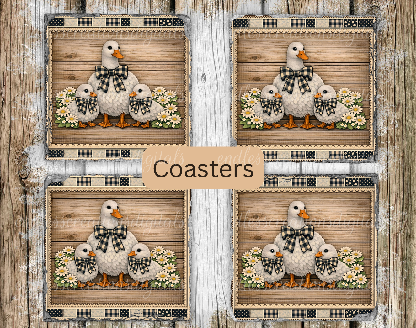FARMHOUSE STYLE GOOSE DESIGN BUNDLE OF 3