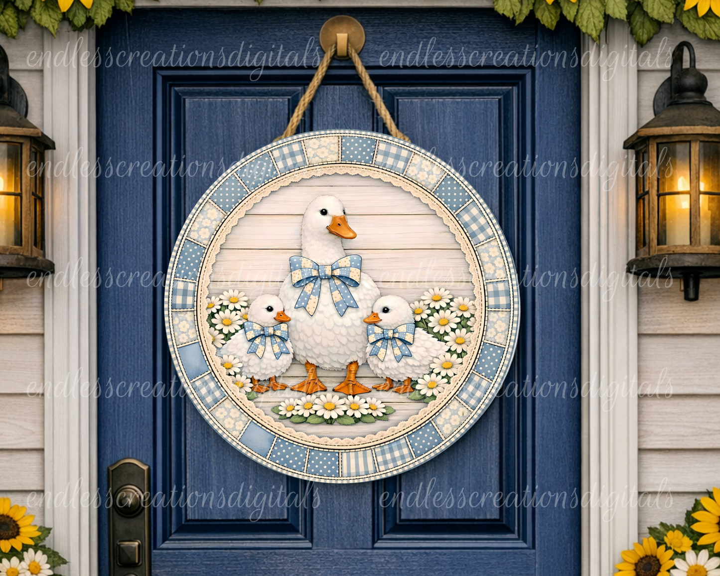 VINTAGE BLUE GOOSE ROUND/CLOCK DESIGN