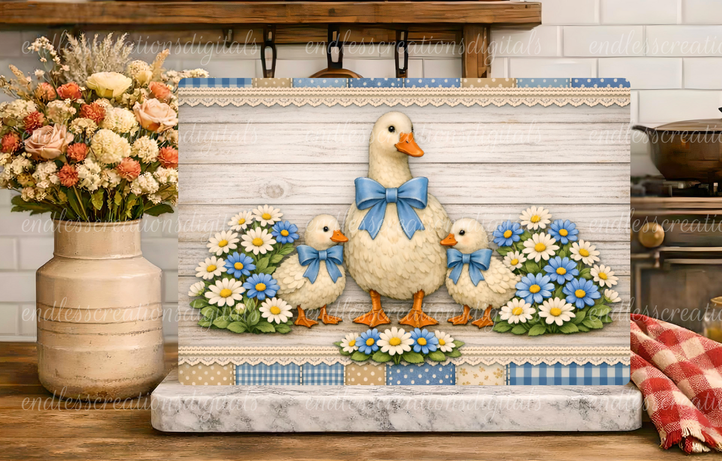 VINTAGE BLUE GOOSE RECTANGEL