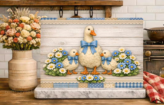 VINTAGE BLUE GOOSE RECTANGEL