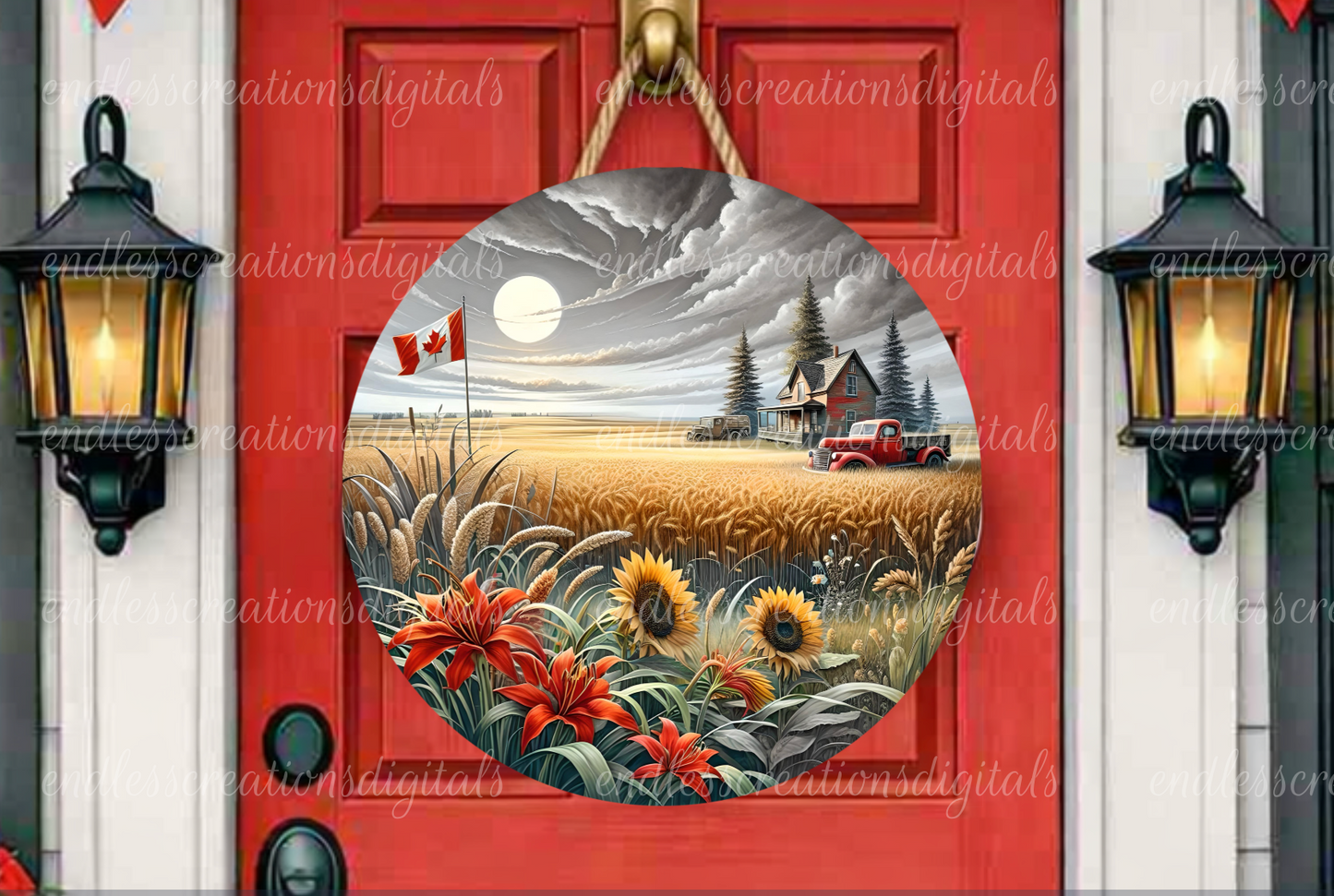 CANADIAN OLD TRUCK CLOCK AND ROUND