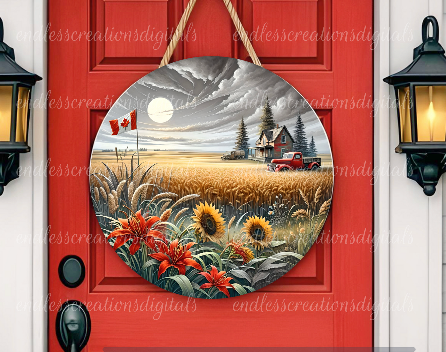 CANADA OLD TRUCK ROUND AND CLOCK BUNDLE