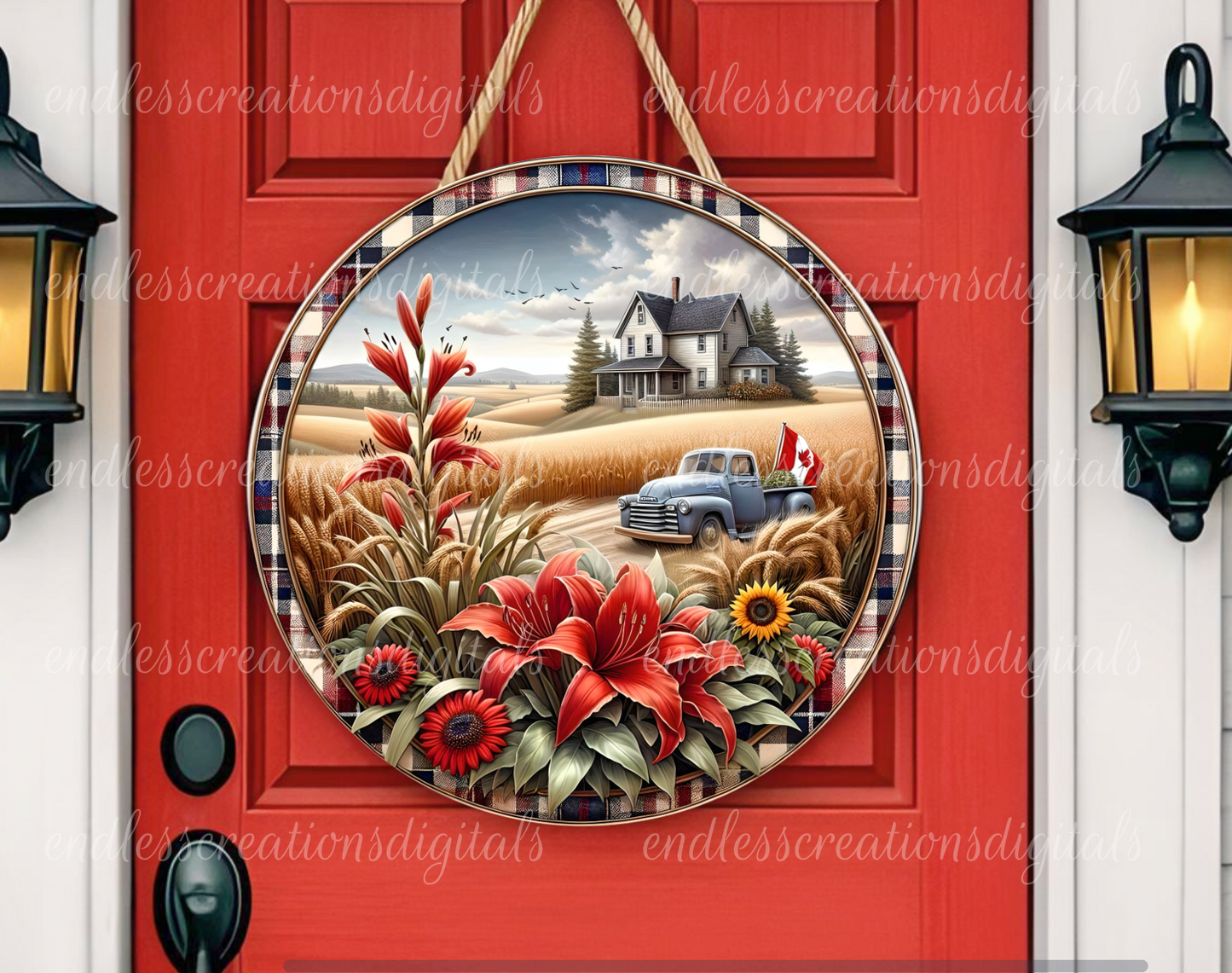CANADA VINTAGE TRUCK CLOCK AND ROUND