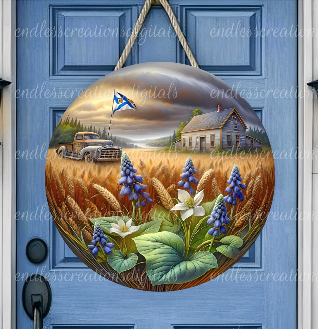 FLORAL TRUCK ROUND/CLOCK DESIGN