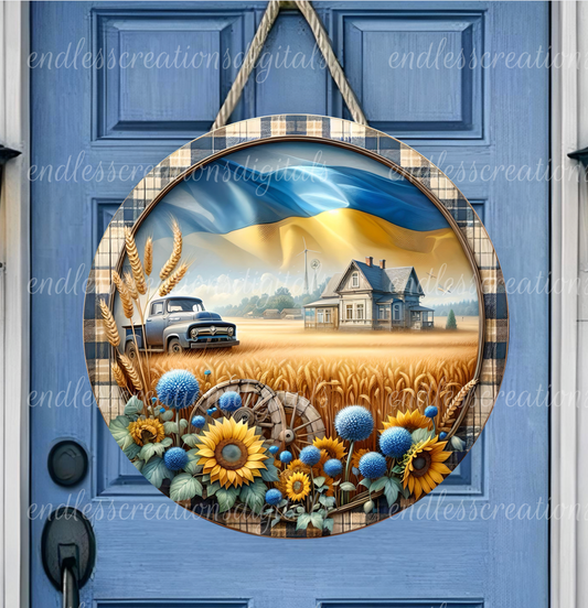 FLORAL TRUCK ROUND/CLOCK DESIGN