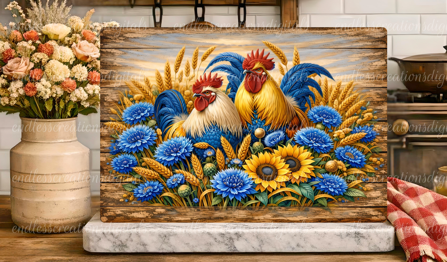 FLORAL ROOSTER BUNDLE OF 5