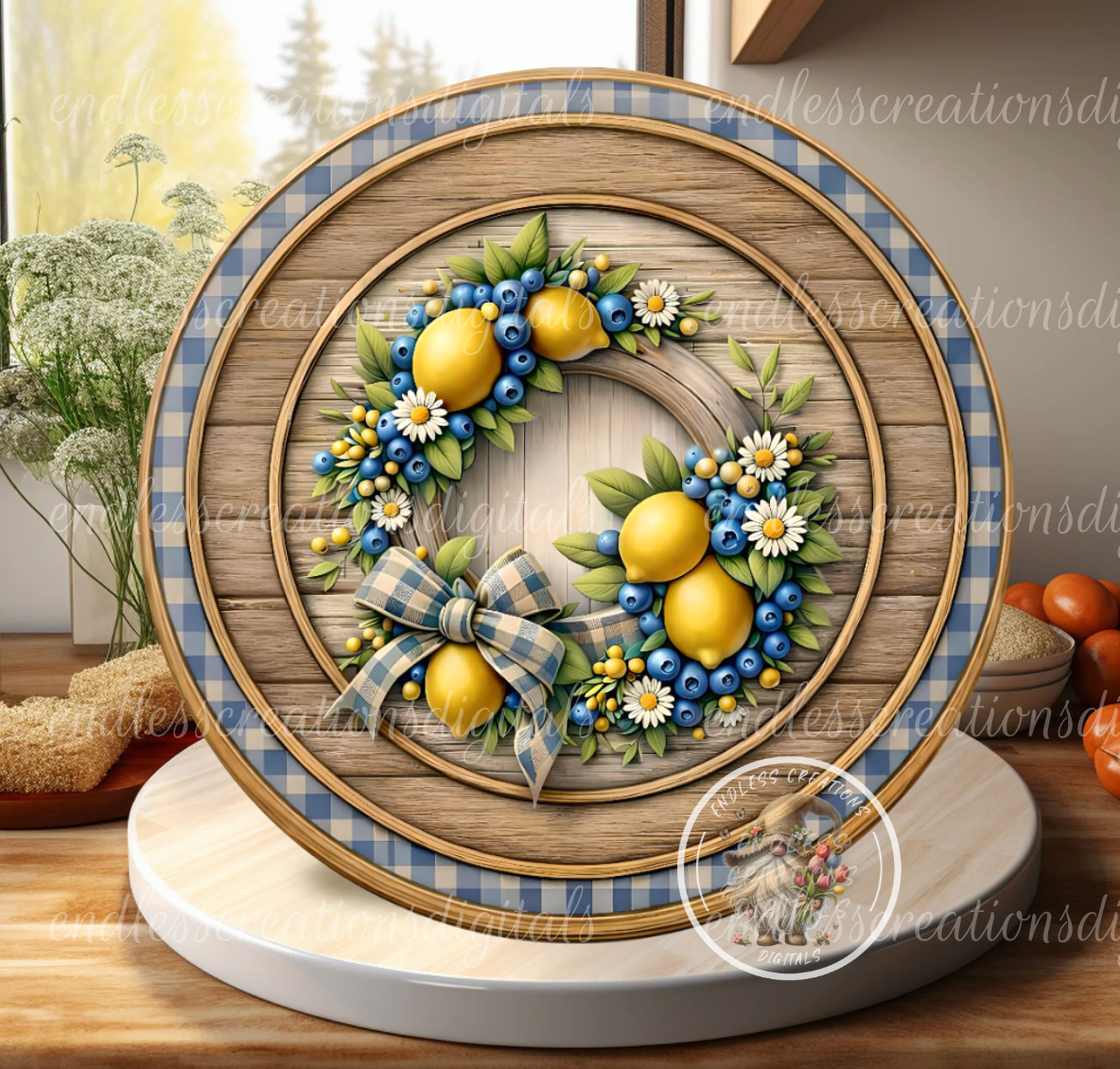 FLORAL FRUIT ROUND/CLOCK DESIGN BUNDLE OF 3
