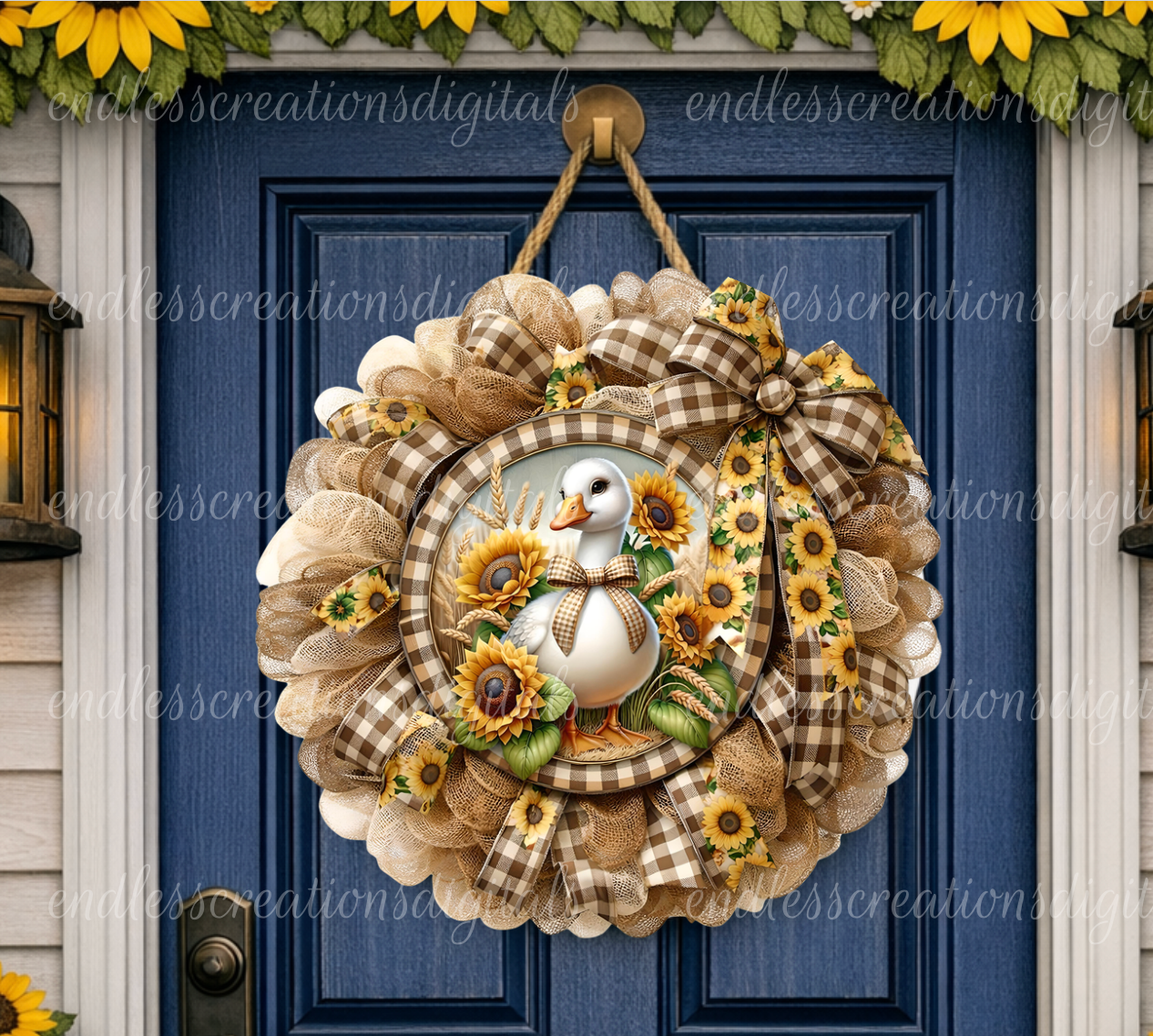 SUNFLOWER GOOSE ROUND/CLOCK DESIGN