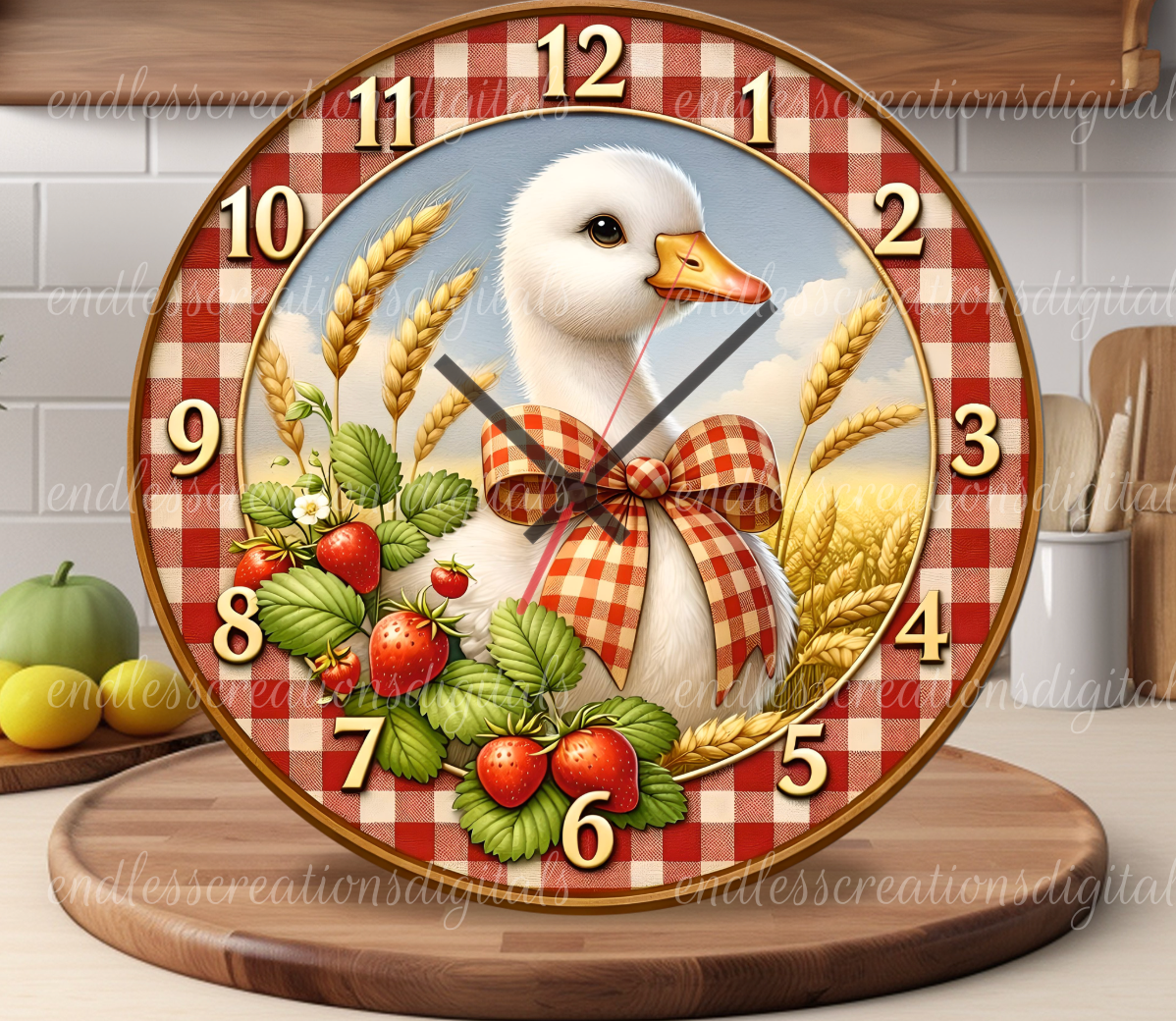 STRAWBERRY GOOSE ROUND/CLOCK DESIGN BUNDLE OF 3