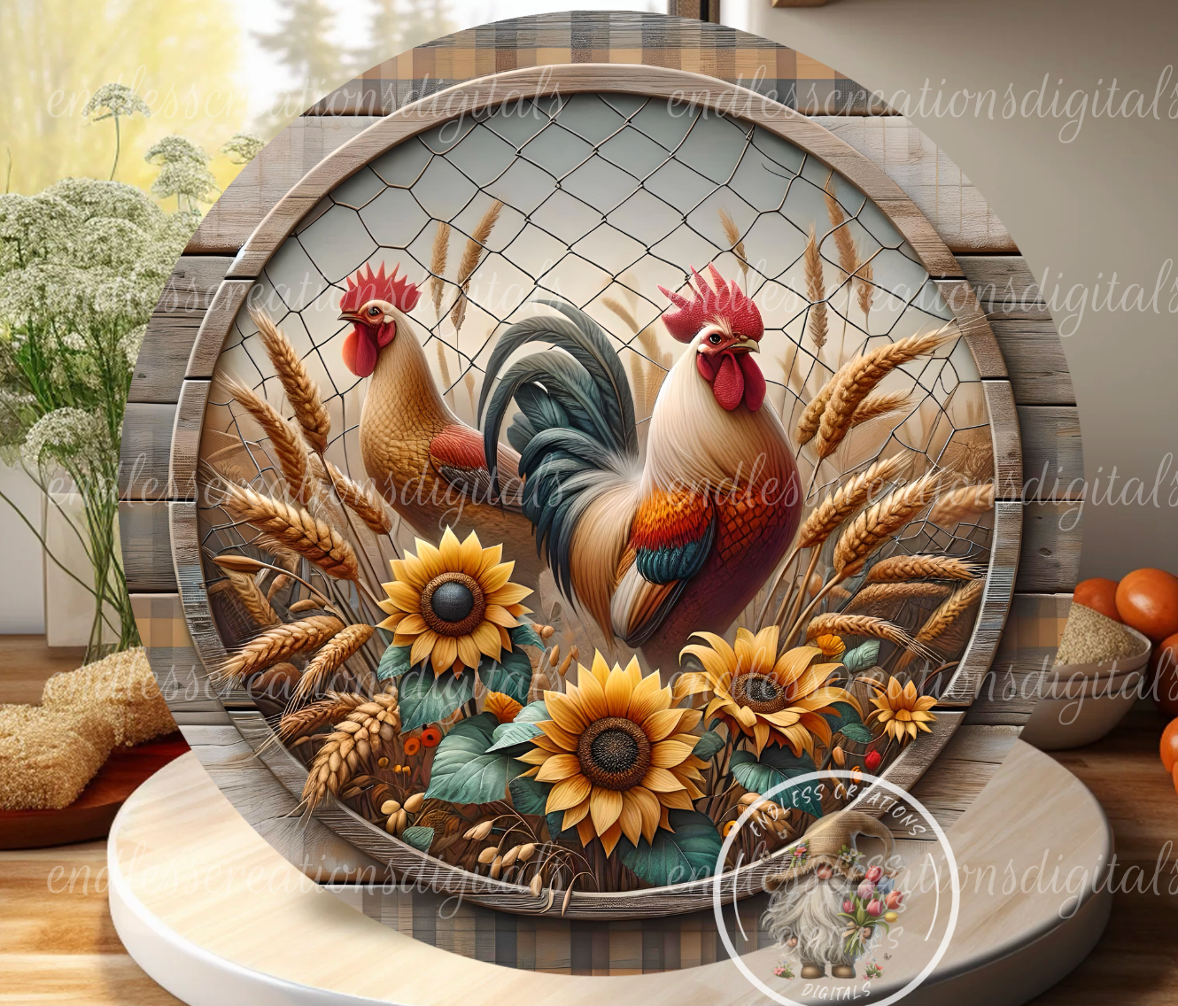 WELCOME TO THE COOP ROUND/CLOCK DESIGN