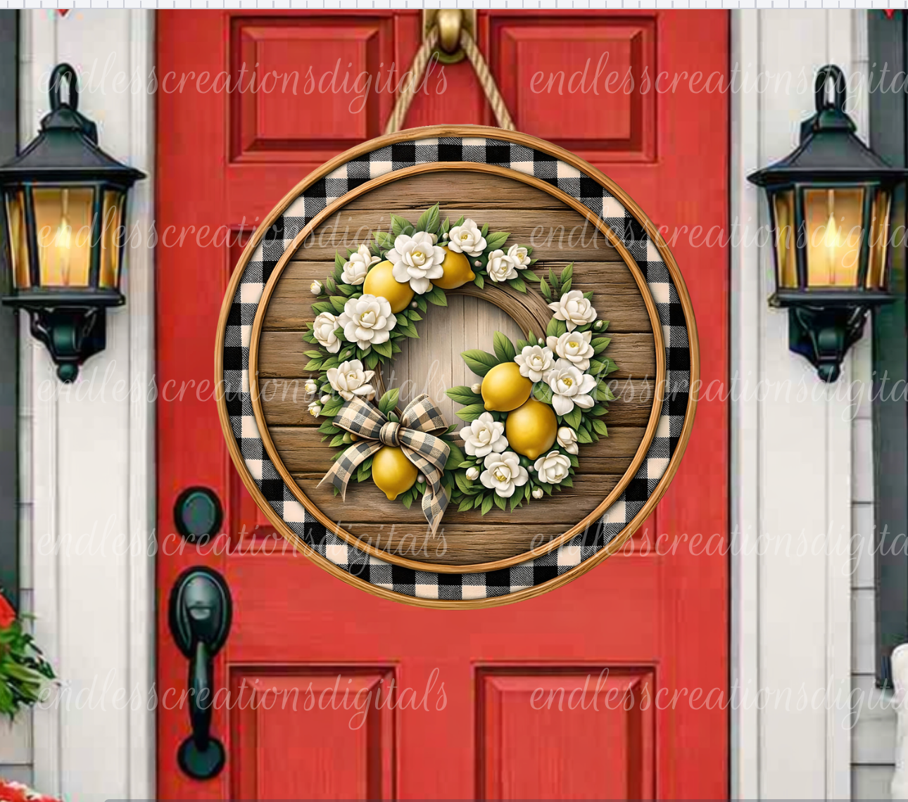 LEMON FLORAL ROUND CLOCK DESIGN BUNDLE OF 3