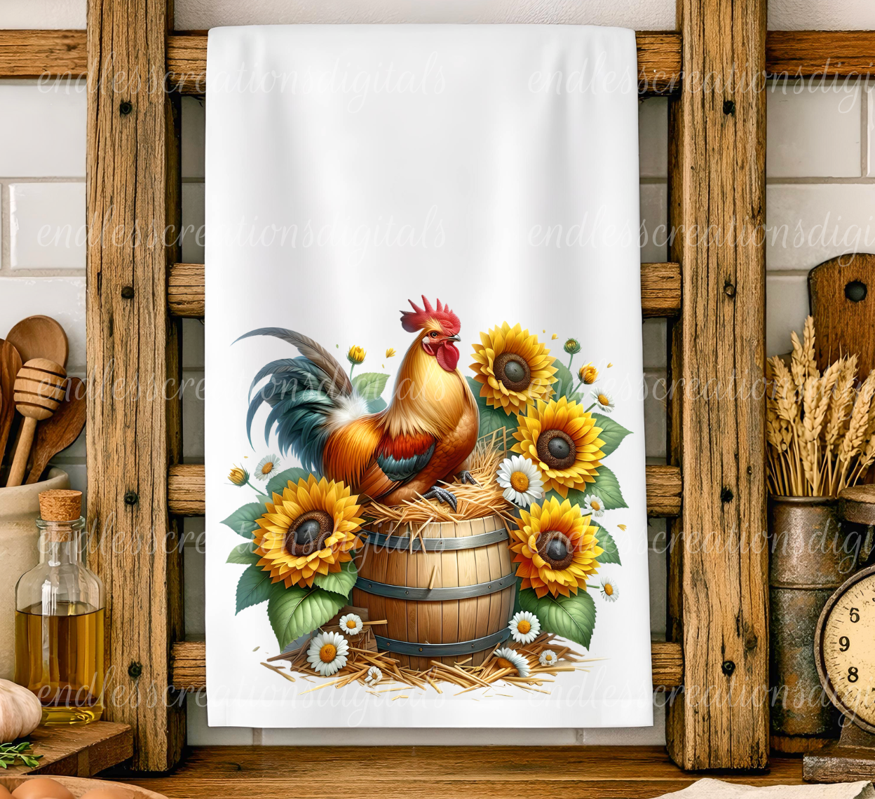 SUNFLOWER ROOSTER BUNDLE OF 4 TRANSPARENCIES