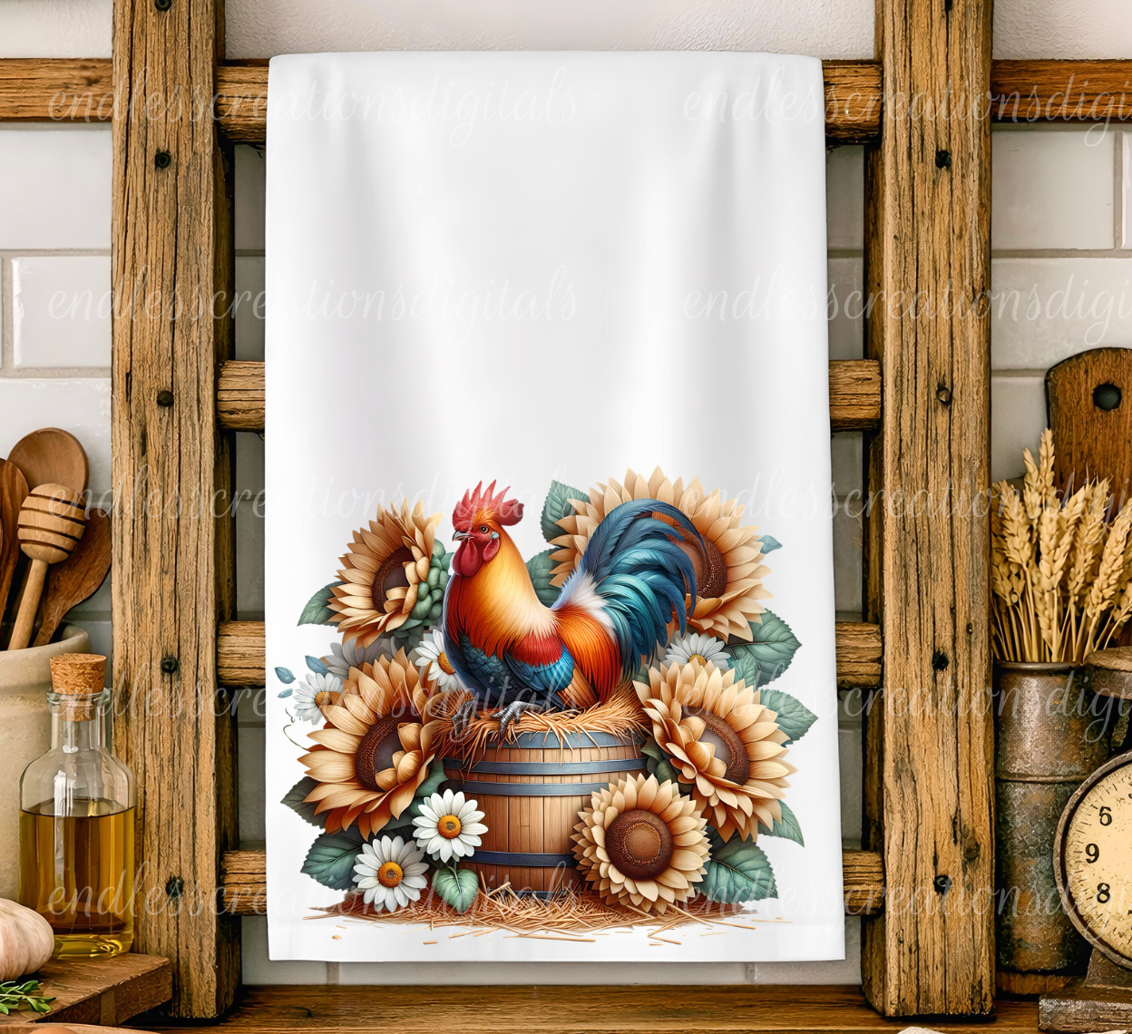 SUNFLOWER ROOSTER BUNDLE OF 4 TRANSPARENCIES