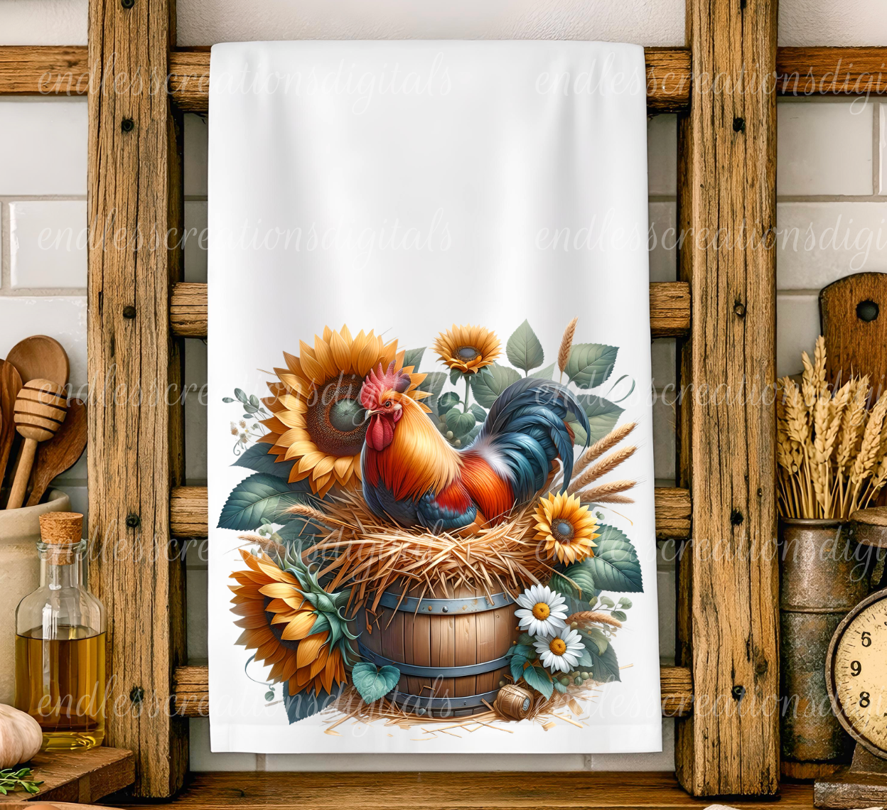 SUNFLOWER ROOSTER BUNDLE OF 4 TRANSPARENCIES