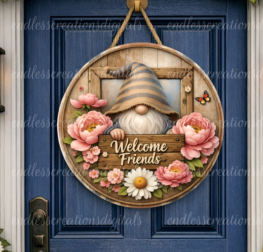 WELCOME PEONY GNOME