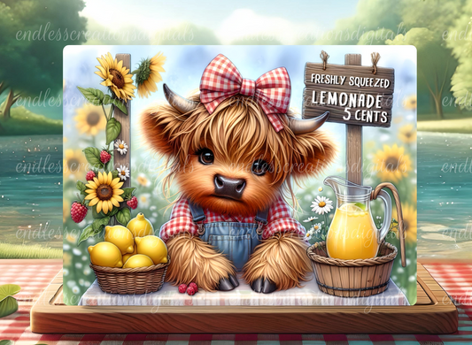 LEMONADE STAND HIGHLAND COW