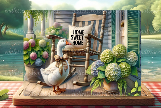 FLORAL PORCH GOOSE