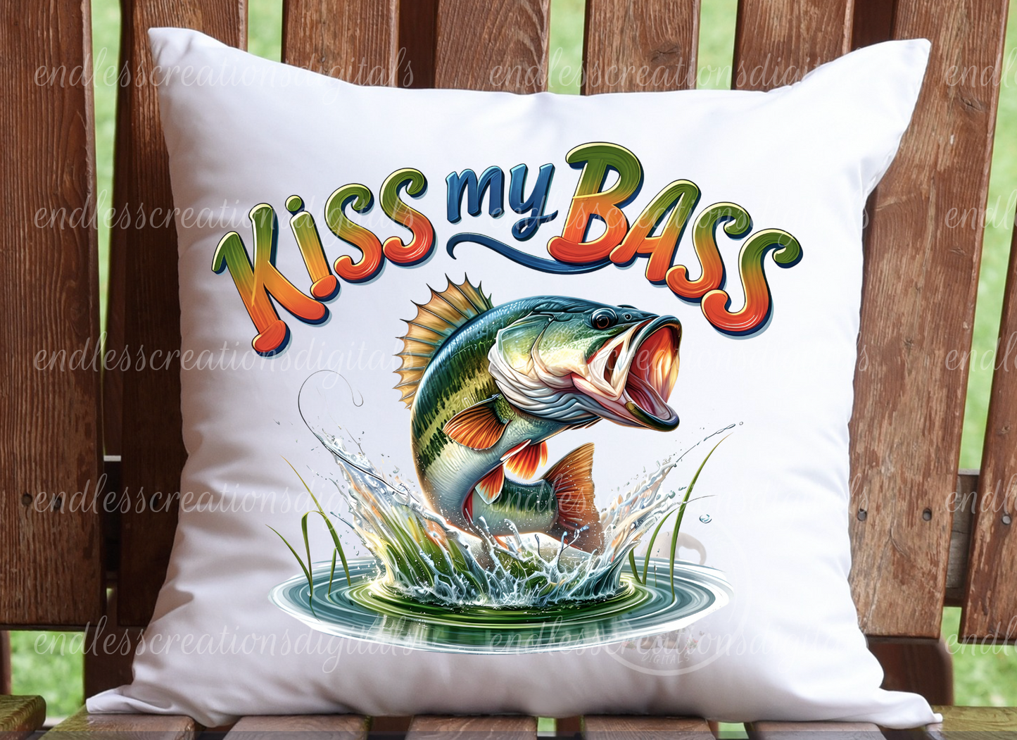 KISS MY BASS ROUND/CLOCK DESIGN