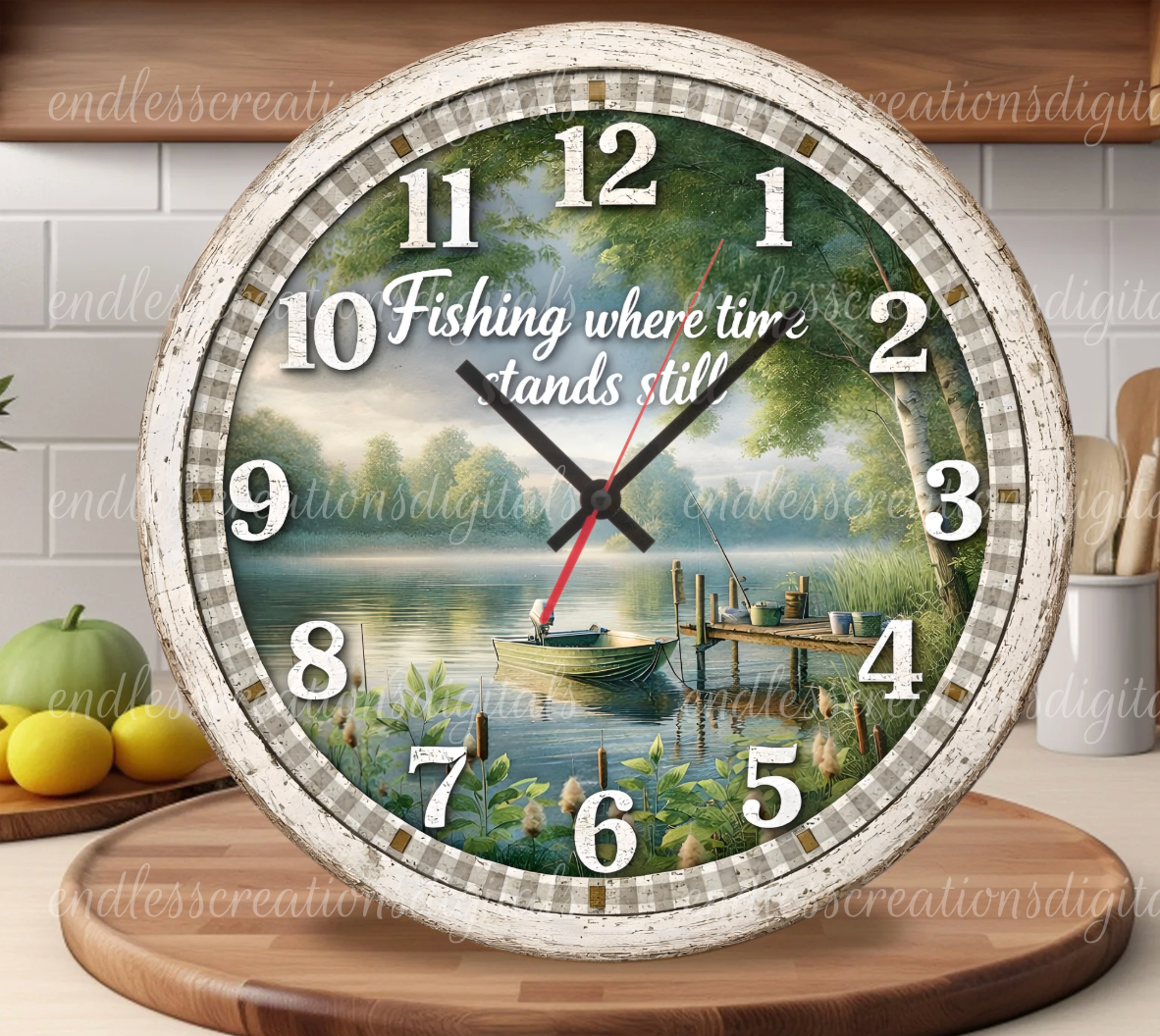 FISHING LIFE ROUND/CLOCK DESIGN