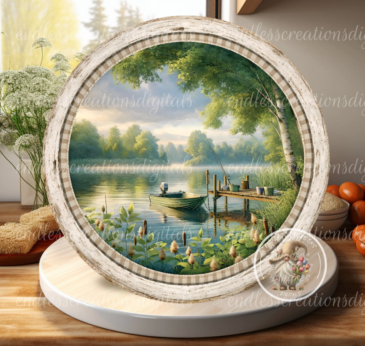 FISHING LIFE ROUND/CLOCK DESIGN